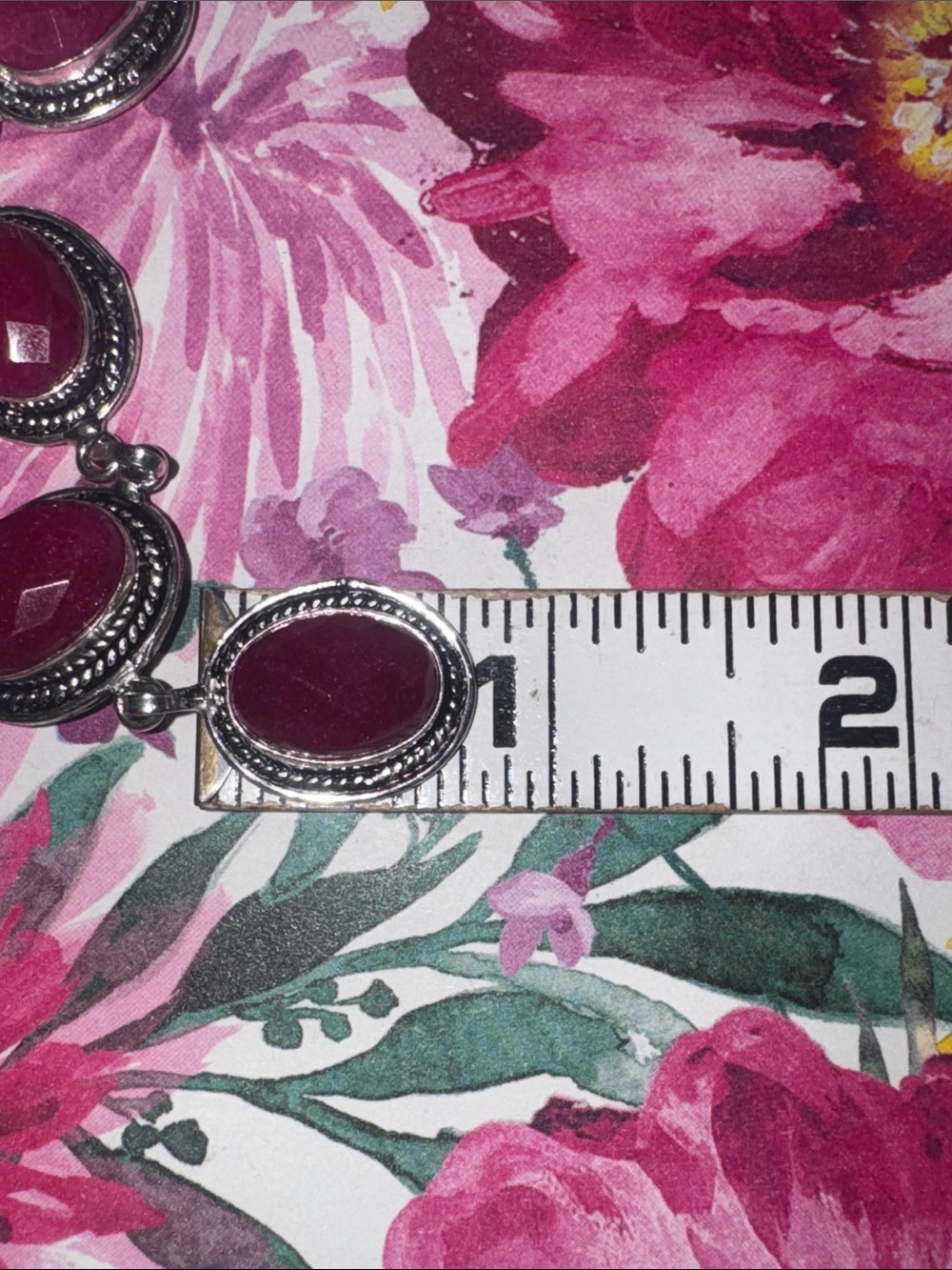 Silver Ruby Jewelry Set - Picture 12 of 15